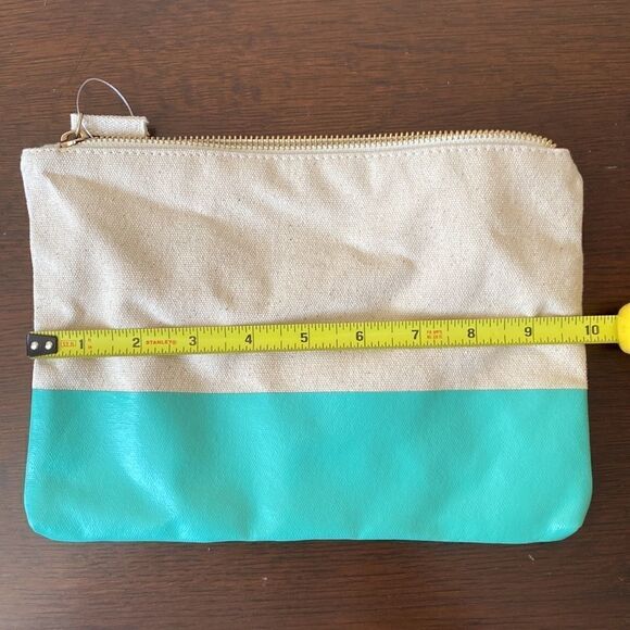 Paper source zipper pouch cream and turquoise - Picture 5 of 6